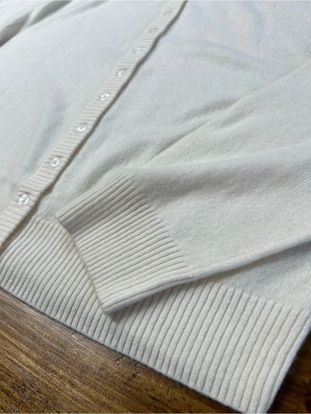 J. Crew Perfect Cashmere Cardigan in Snow Cream White Size XL NWT